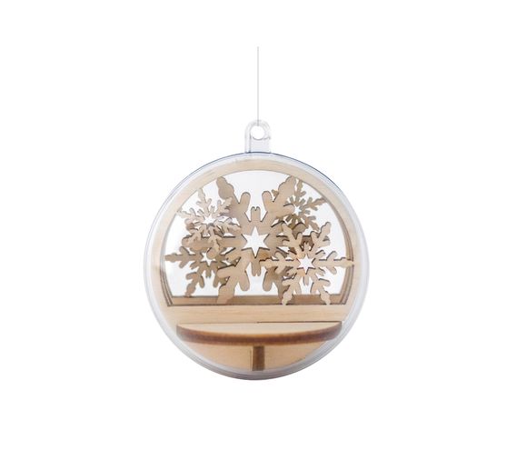 Motif à piquer en bois "Flocon de neige