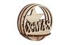 Motif en bois « Xmas » pour forme en acrylique Ø 6 cm 