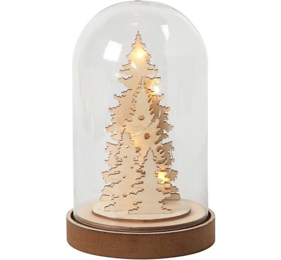 Cloche en plastique sur socle, éclairable