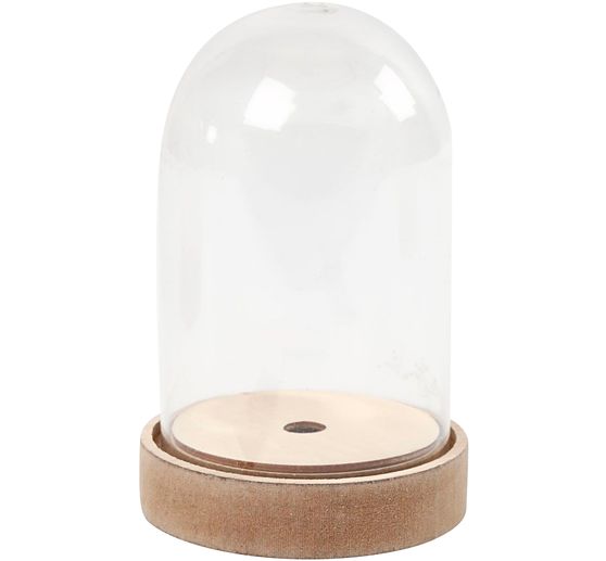 Cloche en plastique sur socle, éclairable