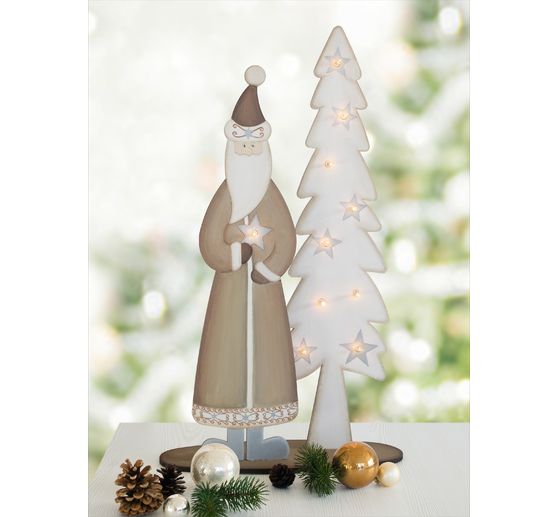 Figurine à poser « Père Noël et sapin »