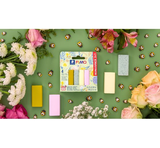 Assortiment FIMO soft « Pastell and Botanical », 4 couleurs