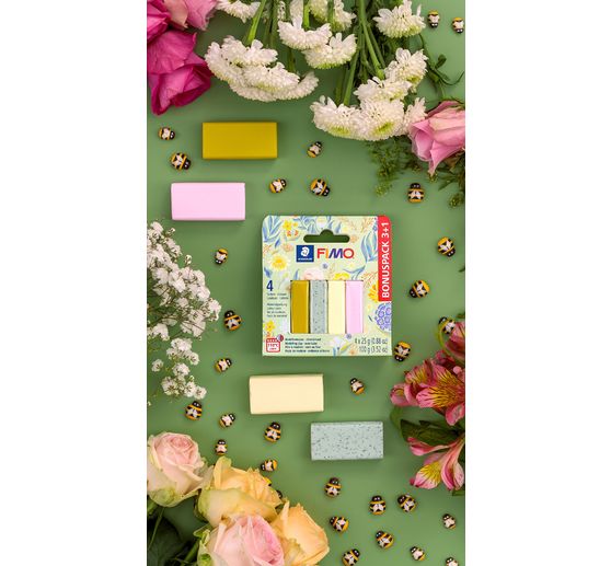 Assortiment FIMO soft « Pastell and Botanical », 4 couleurs