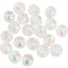 Perles toupies en verre ronde, 6 mm Cristal AB