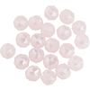 Perles toupies en verre ronde, 6 mm Rose clair intense