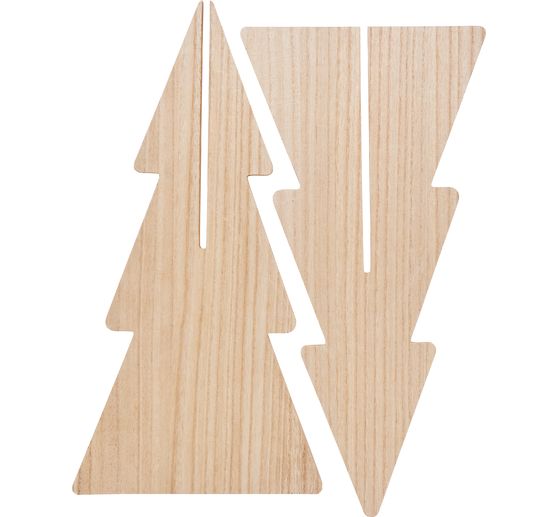 D&eacute;coration &agrave; embo&icirc;ter en bois VBS &laquo; Silhouette sapin &raquo;