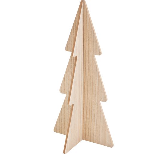 D&eacute;coration &agrave; embo&icirc;ter en bois VBS &laquo; Silhouette sapin &raquo;