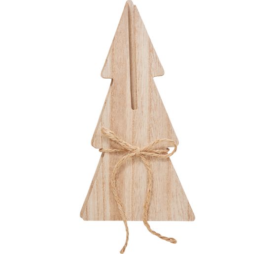 D&eacute;coration &agrave; embo&icirc;ter en bois VBS &laquo; Silhouette sapin &raquo;