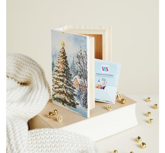 Serviette &laquo; Sapin de No&euml;l dans la neige &raquo;