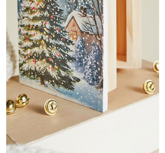 Serviette &laquo; Sapin de No&euml;l dans la neige &raquo;