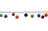 Ruban « Pompon », Multicolore, 1 m