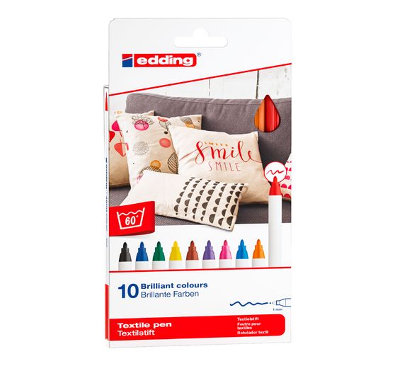 Textile Pen edding 4600, set de 10