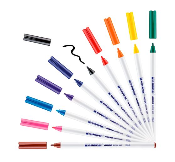 Textile Pen edding 4600, set de 10