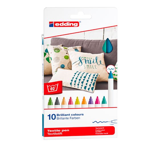 Textile Pen edding 4600, set de 10
