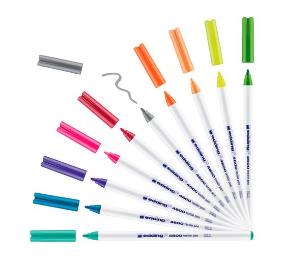 Textile Pen edding 4600, set de 10