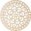 Disque &agrave; macram&eacute; rond, 15 cm Fleur
