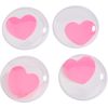 Yeux mobiles autocollants &laquo; C&oelig;urs &raquo;, &Oslash; 35 mm Rose