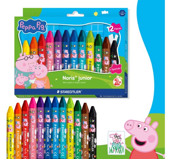 Craies de cire Noris junior &laquo; Peppa Pig &raquo;