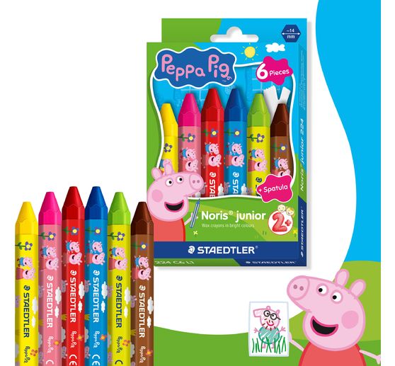 Craies de cire Noris junior &laquo; Peppa Pig &raquo;