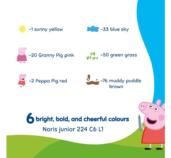 Craies de cire Noris junior &laquo; Peppa Pig &raquo;