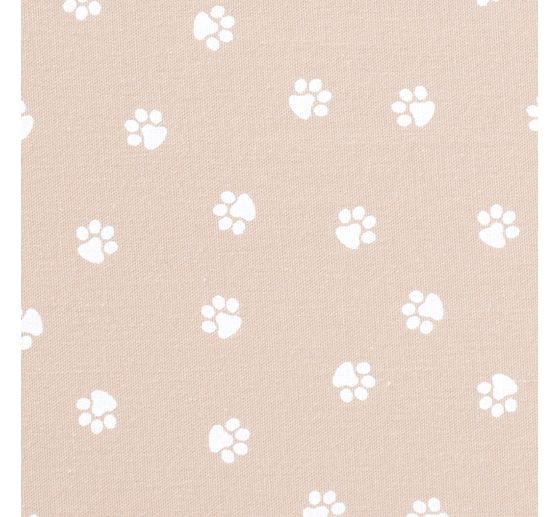Cotton poplin fabric "Paws"