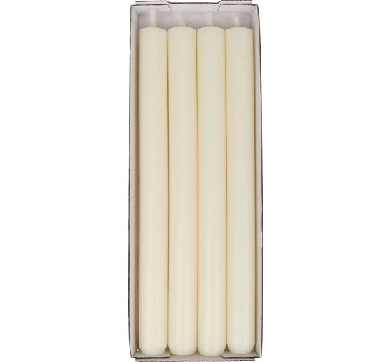 Taper candles, solid‑coloured, pack of 4