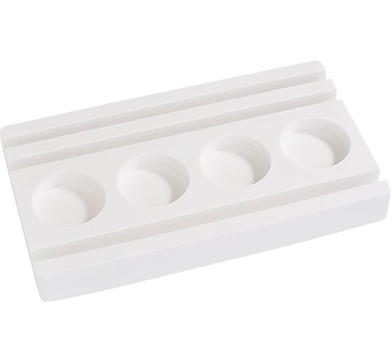 Moule en silicone VBS &laquo; Bougeoir pour bougie chauffe-plat - Rectangulaire &raquo; &agrave; bord embo&icirc;table
