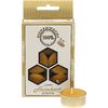 Bougies chauffe‑plat en cire d&rsquo;abeille 100 %, lot de 6 Avec coupelle aluminium