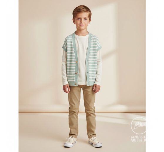 Rib jersey fabric "Stripes"