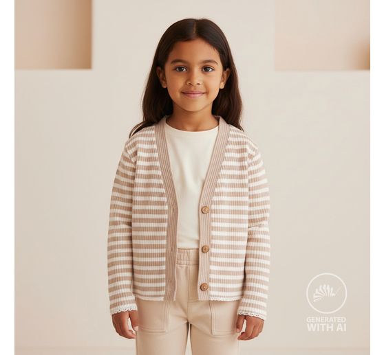 Rib jersey fabric "Stripes"