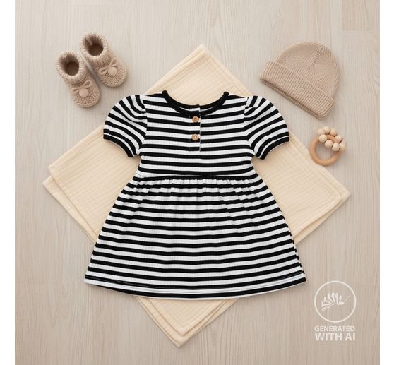 Rib jersey fabric "Stripes"