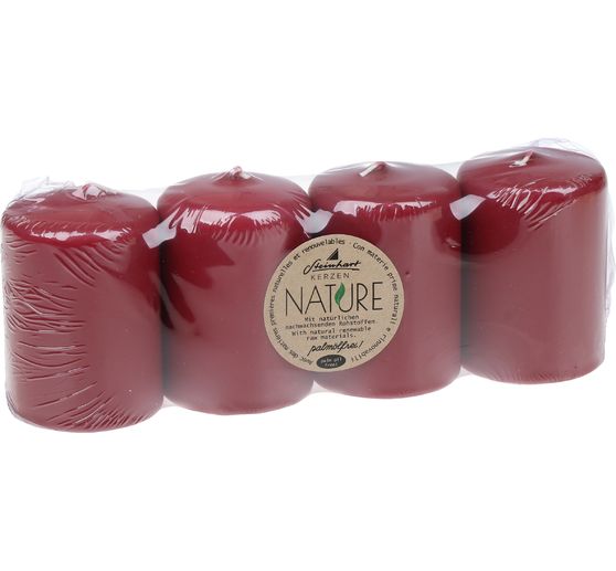 Pillar candles "Nature", pack of 4