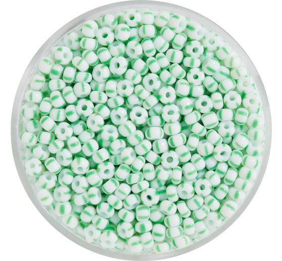 Seed beads, striped, 2.6 mm