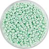 Seed beads, striped, 2.6 mm Green/White