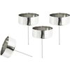 Supports &agrave; bougie chauffe-plat en m&eacute;tal Argent