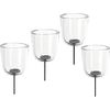 Bougeoir en verre sur pique, 4 pc. Lisse