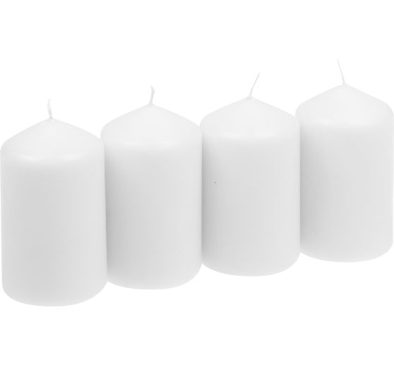 Pillar candles, pack of 4