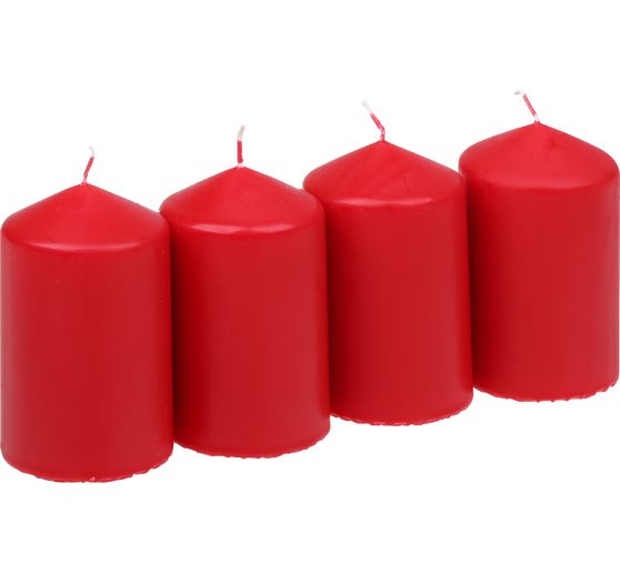 Pillar candles, pack of 4