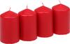 Pillar candles, pack of 4