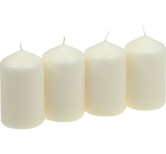Pillar candles, pack of 4