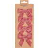 Decorative bows "Velvet", 4 pieces Pink