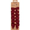 Decorative bows, 6 pieces Dark red