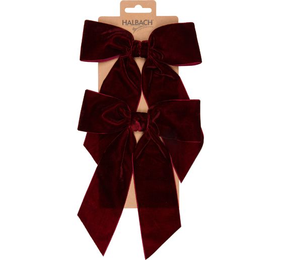 N&oelig;uds d&eacute;coratifs &laquo; Velours &raquo;, 2 pi&egrave;ces