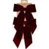 N&oelig;uds d&eacute;coratifs &laquo; Velours &raquo;, 2 pi&egrave;ces Rouge fonc&eacute;