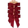 N&oelig;uds d&eacute;coratifs, 4pi&egrave;ces Rouge fonc&eacute;