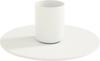 Bougeoir en m&eacute;tal pour bougie chandelle, Blanc
