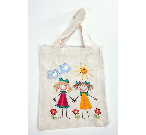 Sac d'enfant en coton « Copines », env. 25 x 21 cm