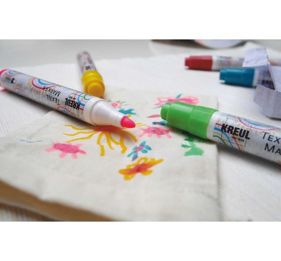 Textil Marker medium KREUL « Junior » , set de 12 