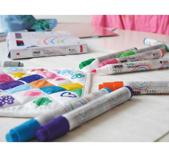 Textil Marker medium KREUL « Junior » , set de 12 