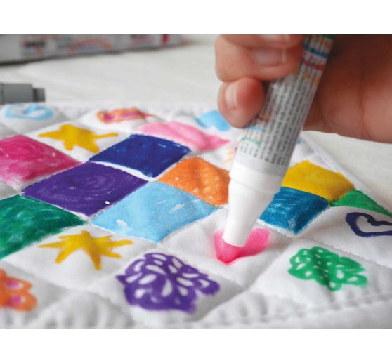 Textil Marker medium KREUL « Junior » , set de 12 